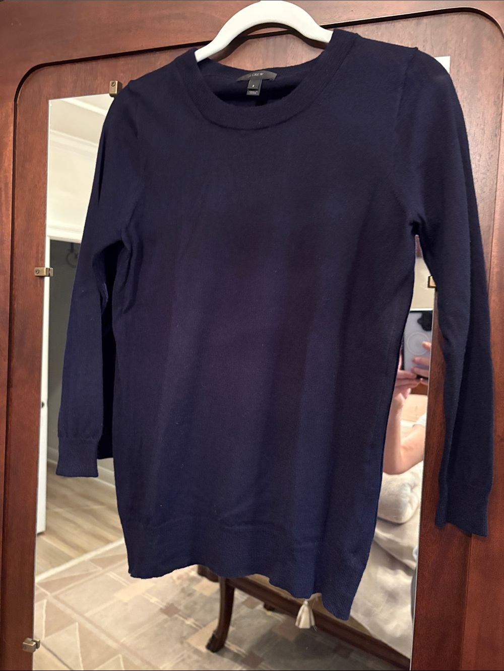 Classic Women's Crewneck Sweater - Navy